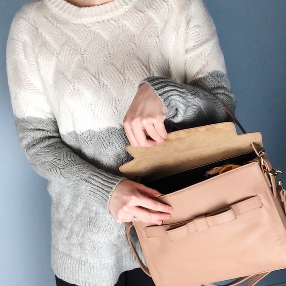 Ada Ribbon Satchel In Taupe - Picture 3 of 7